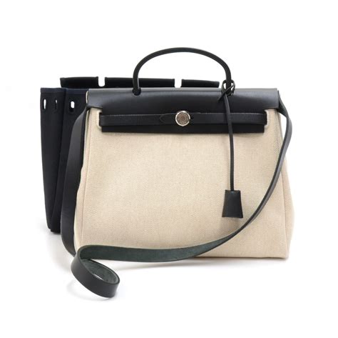 hermes herbag pm black|hermes herbag cabine bag.